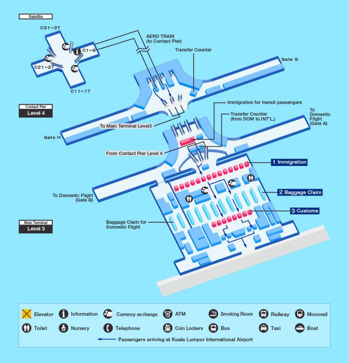 خريطة مطار كوالالمبور (KL)