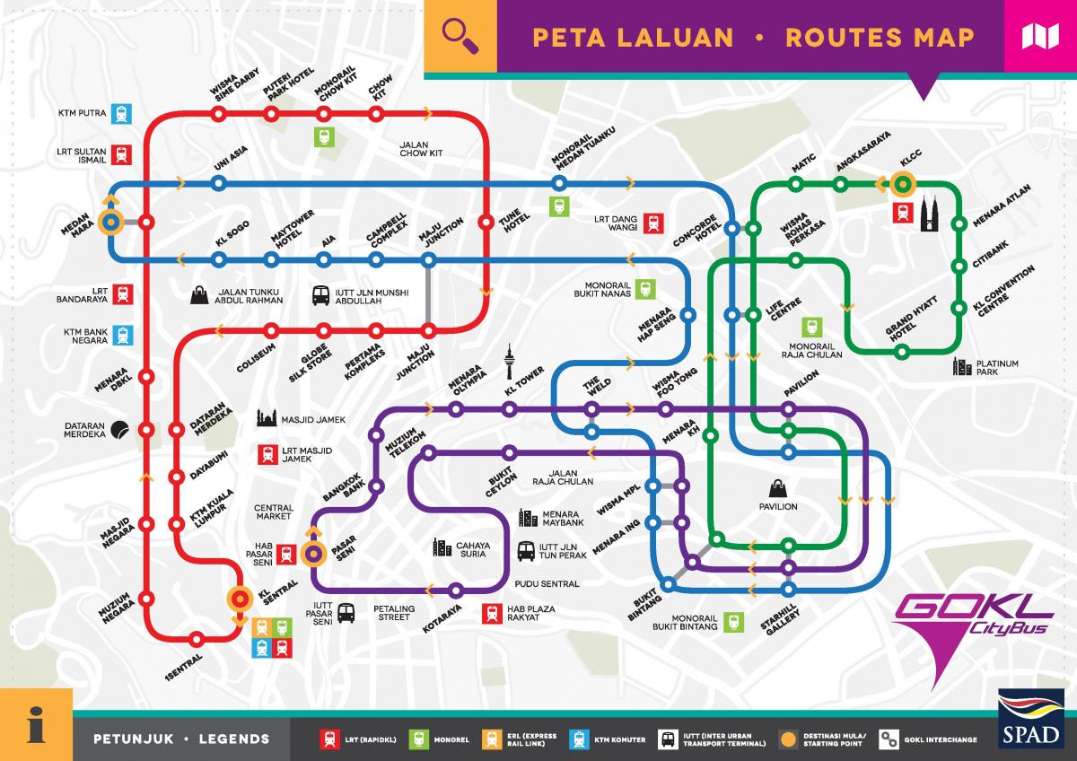 خريطة محطة حافلات كوالالمبور (KL)